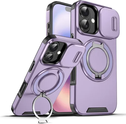Vista 129 de Dteck Funda para iPhone 16 de 6.1 pulgadas 2024, funda de piel sintética con cierre de botón magnético, ranuras para tarjetas de crédito, función