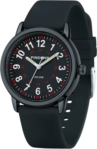 Vista 12 de PINDOWS Watches for Women, Easy Read Analog, Casual & Nurse Silicone Band