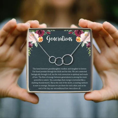 Vista 5 de Dear Ava Necklace Gift For Women and Girls - Adjustable Modern Jewelry Pendant Love Gifting Idea for Her with Heartfelt Card - Long Distance Gifts