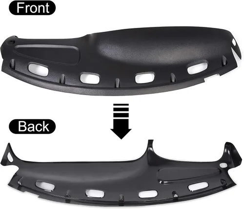 Vista 6 de ECOTRIC Cubierta de Tablero Compatible con Dodge Ram 1500 1998-2001/Dodge Ram 2500 3500 1998-2002, Cubierta Negra para Tablero