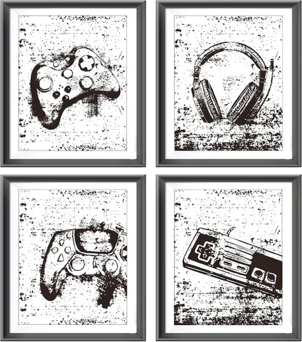 Vista 11 de AEHIE Póster artístico de pared para sala de juegos para niños, adolescentes, niños, dormitorio, sala de juegos, decoración de sala de juegos, club