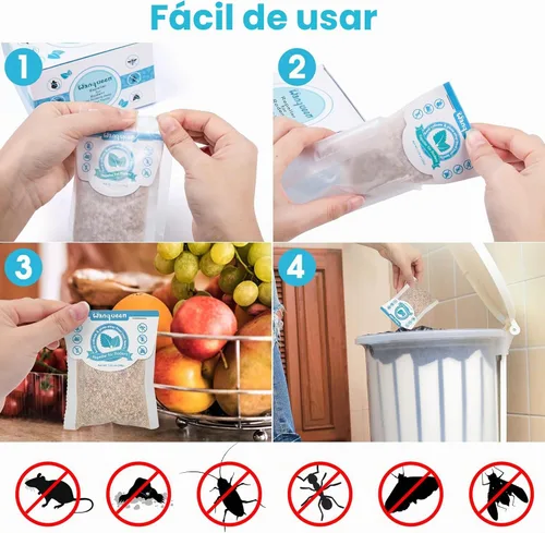 Vista 3 de Paquete de 8 bolsas repelentes de ratones con aceite de menta, repelente de roedores, repelente de ratones en interiores y exteriores, el mejor