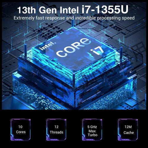 Vista 5 de HP Laptop con pantalla táctil FHD de 15.6 pulgadas 2025-2026 para estudiantes, computadora IA ultra potente, oficina de por vida, Intel i7 de 10