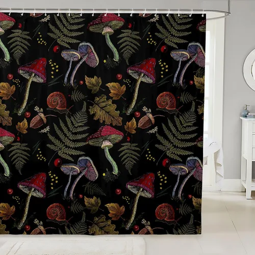 Vista 54 de Castle Fairy Watercolr - Cortina de ducha de tela de carreras de caballos, cortinas de ducha de juego de caballos para baño, cortina de ducha