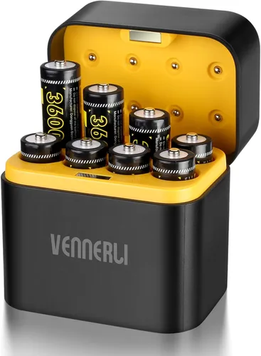 Vista 8 de 4 pilas de litio recargables AAA de 1.5 V1300 mWh, alta capacidad, más de 1000 ciclos, ciclo duradero de larga duración