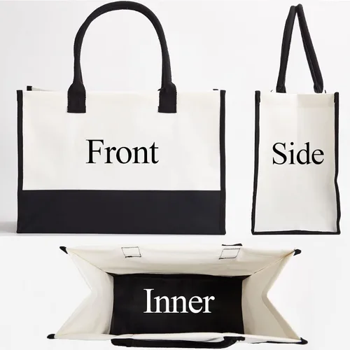Vista 7 de Bolsas de mano de boda personalizadas, regalos para dama de honor, verano, playa, niñas, viaje, despedida de soltera, reutilizable, bolsa