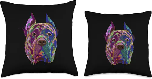 Vista 3 de Perro De Presa Canario Designs Colorido Perro De Presa Canario Throw Pillow 16.0 x 16.0 in, Multicolor
