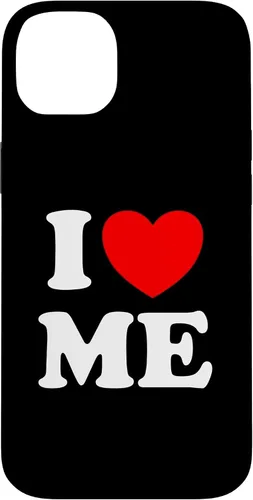 Vista 15 de Carcasa divertida para iPhone 16 I Love Me I Red Heart Me I Love Me Myself And I