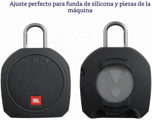 Vista 2 de Hermitshell Estuche de silicona de reemplazo para JBL Clip 3 (negro)
