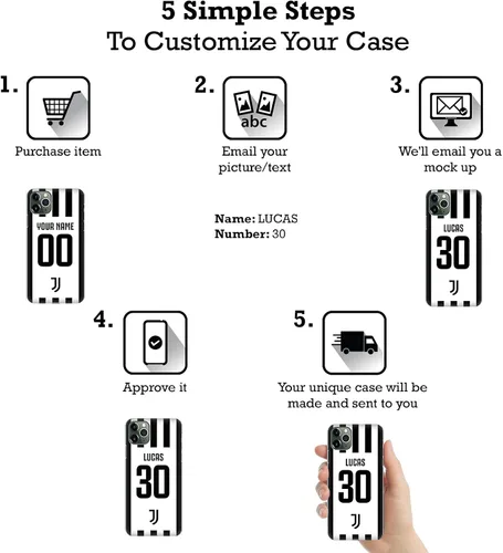 Vista 2 de Head Case Designs Officially Licensed Custom Customized Personalized Juventus Football Club Home 2021/22 Match Kit Hard Back Case Compatible with