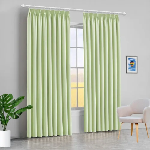 Vista 13 de Mamu Thread Collection Double Pinch Pleates Polyster Blended Blackout Curtain Panel & Drapes- Wine Solid, 42 Inch by 45 Inch- 2 Panel- (21+21) Wide