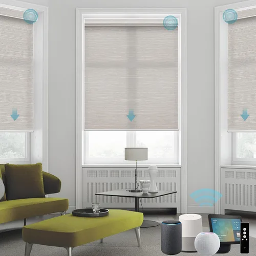 Vista 18 de SmartWings Persianas Enrollables Inteligentes Motorizadas con Filtro de Luz, Persianas Eléctricas con Control Remoto para Ventanas Compatibles