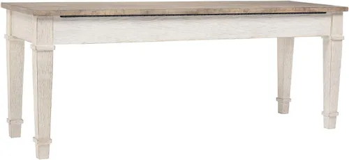 Vista 7 de Signature Design by Ashley Skempton - Silla de comedor moderna de 20 pulgadas, 2 unidades, banco de almacenamiento de granja Skempton Whitewash