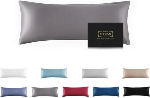 Vista 43 de Funda de almohada de seda de morera para cabello y piel - Funda de almohada de seda refrescante con cremallera oculta, de doble lado, suave
