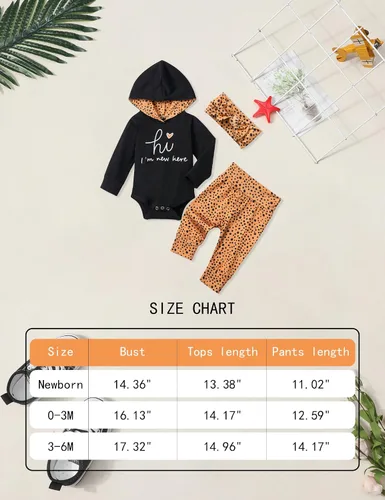 Vista 4 de KANGKANG Ropa para bebé recién nacida, manga larga, sudadera con capucha, pantalones, ropa para otoño e invierno
