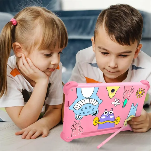 Vista 7 de Tableta para niños, tabletas de 7 pulgadas para niños de 3 a 12 años, tableta para niños pequeños con funda de soporte, tabletas de computadora