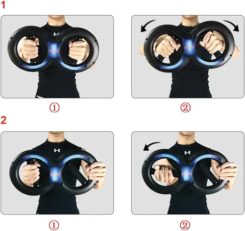 Vista 6 de Kuangmi Entrenador multifuncional para manos y antebrazos fortalecedores
