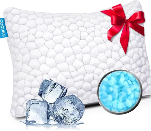 Vista 12 de SUPA MODERN Almohada refrescante de tamaño estándar, 1 paquete, almohadas de espuma viscoelástica trituradas CertiPUR-US, almohadas de cama frescas