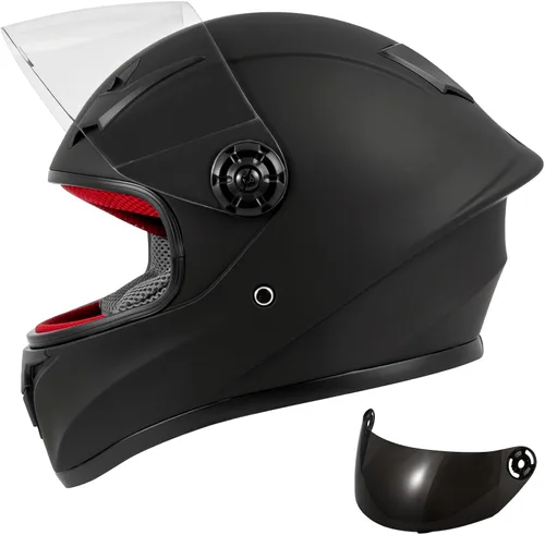 Vista 10 de Casco de motocicleta para niños, casco de cara completa para jóvenes, casco ligero aprobado por DOT para motocross, ATV, todoterreno, cascos