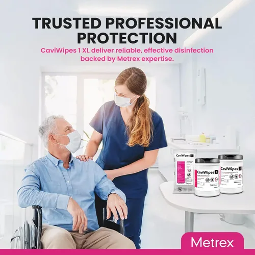 Vista 7 de Metrex CaviWipes1 Toallas desinfectantes de superficie XL – Toallitas desinfectantes no tejidas duraderas para superficies duras y no porosas