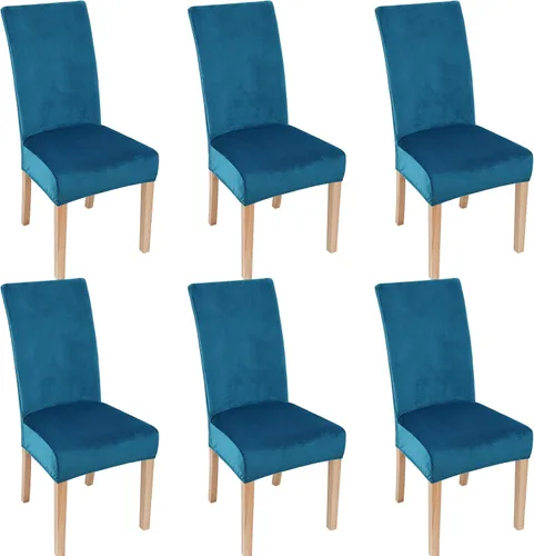 Vista 31 de smiry - Fundas para sillas de comedor de terciopelo elástico y suave, extraíbles, Terciopelo, Beige