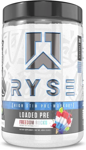Vista 20 de RYSE Loaded - Polvo de preentrenamiento – Uva Bazooka – Preentrenamiento diario para hombres y mujeres con 390 mg de cafeína, beta alanina