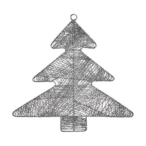 Vista 2 de Adorno Navideño Krist+ Plateado Metal Plástico Árbol de Navidad 36,7 x 0,2 x 37,5 cm