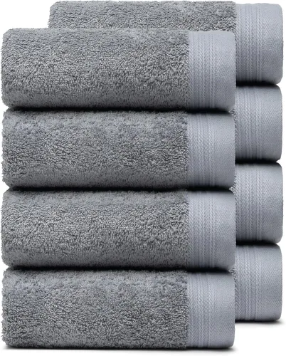 Vista 31 de Juego Premium de Toallas de 16 Toallas de Mano de 18" x 30" Color: Negro 100% Algodón 16 Toallas de Mano Ultra Suaves y Altamente Absorbentes