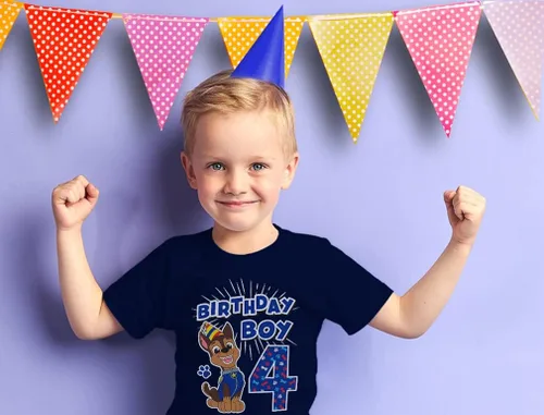 Vista 2 de Paw Patrol - Camiseta de cumpleaños de 4 años de Paw Patrol para niño