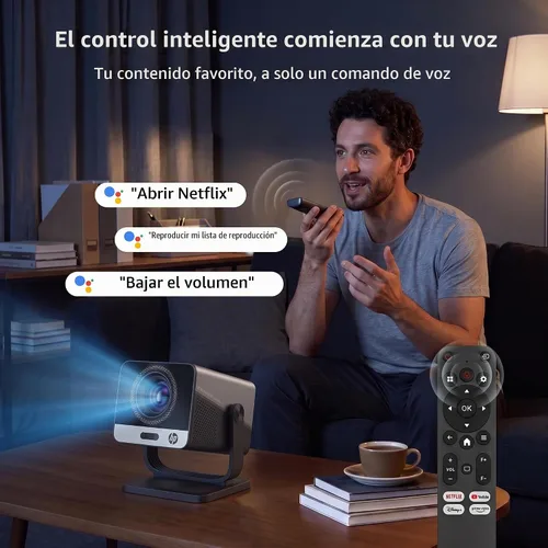 Vista 4 de Proyector HP con Netflix, compatible con cargador de batería USB-C Negro