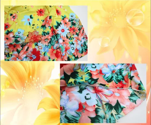 Vista 6 de Vestidos bohemios para niñas, floral, sin mangas, arcoíris, playa, con collar, 2-12T