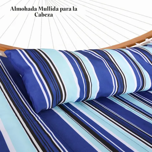 Vista 3 de SUNCREAT Hamacas Hamaca Portátil para Exteriores con Soporte, Capacidad de 475 libras, Hamaca Doble Resistente con Soporte Incluido, Patente