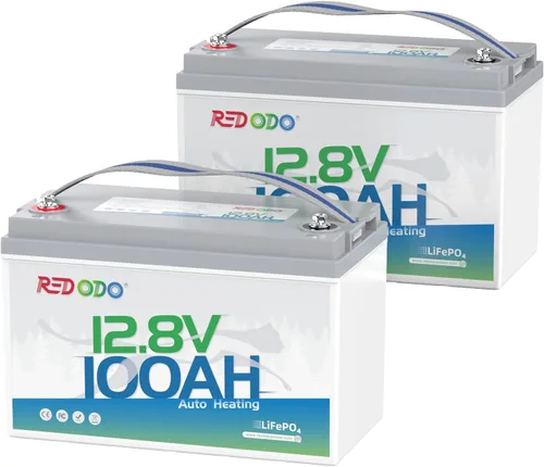 Vista 19 de Redodo LiFePO4 Batería inteligente Bluetooth 24V 50Ah TM baja temperatura, batería de litio integrada en 50Ah BMS, 10 años de vida útil, perfecta