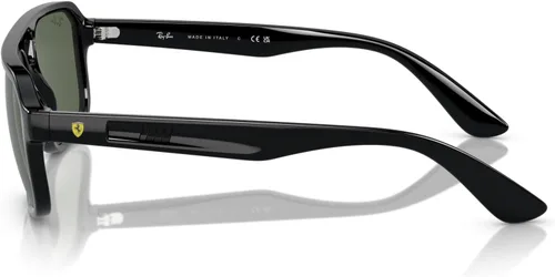 Vista 3 de Ray-Ban Unisex Sunglasses Black Frame, Dark Green Lenses, 58MM