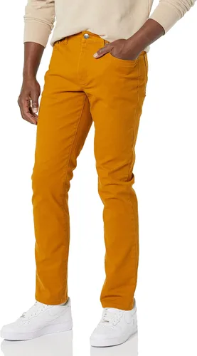 Vista 8 de Amazon Essentials - Pantalones ajustados para hombre, diseño de sarga elástica con 5 bolsillos