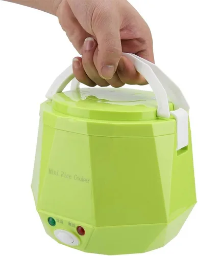 Vista 4 de Arrocera eléctrica, vaporizador de alimentos portátil para automóvil, camión, mini olla de arroz de viaje, calentador de alimentos portátil de 12 V