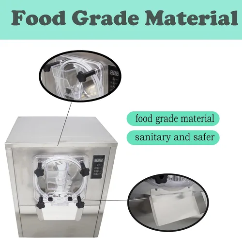 Vista 3 de Máquina comercial de helado duro para servir helados duros de acero inoxidable con panel de operación inteligente 25-30L/H Máquina de helado