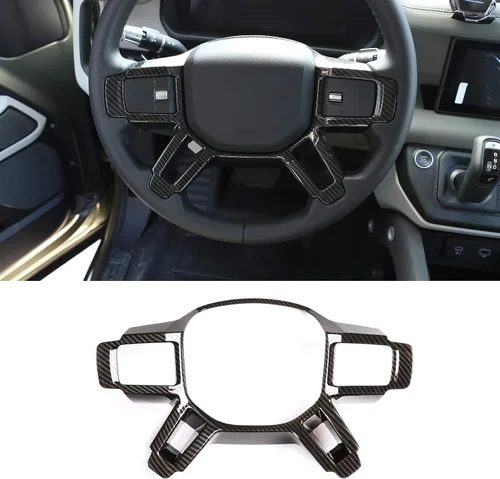 Vista 11 de Para Land Rover Defender 110 2020 Accesorios ABS Interior Volante Decoración Cubierta Trim Accesorios de coche (negro)