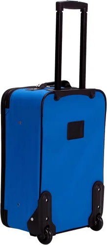 Vista 3 de Rockland juego de 4 piezas de valijas con ruedas y bolsas para viaje, Azul), F32-BLUE