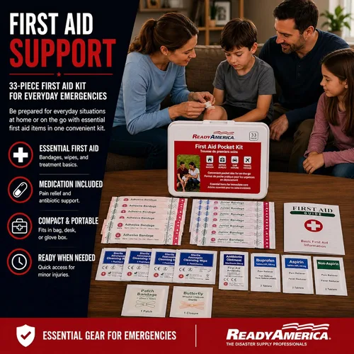 Vista 3 de Ready America 70285 kit de emergencia de lujo para 2 personas, mochila para 3 días