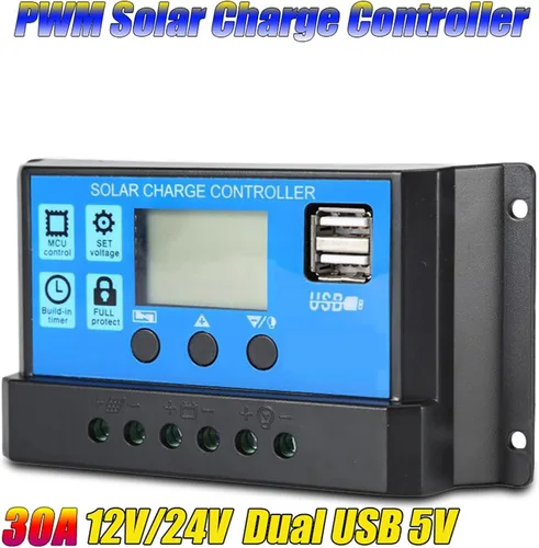 Vista 2 de Kit de panel solar con inversor de combinación de sistema solar de 6000 W, 12 V a 110 V/220 V, generador solar, sistema de red doméstica 12V-220V