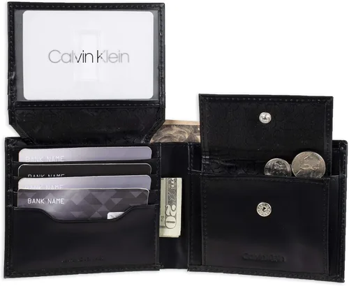Vista 4 de Calvin Klein Cartera plegable minimalista RFID de cuero para hombre