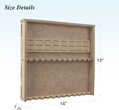 Vista 5 de JOYMOMO Organizador de joyas de fieltro para colgar en la pared, organizador de collar extraíble para almacenar varios collares, aretes, aretes