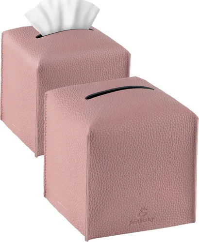Vista 34 de Funda para Caja de Pañuelos, Jeethemy Porta Caja de Pañuelos Cuadrada de Cuero PU, Moderno Estuche de Pañuelos Organizador Dispensador de Papel