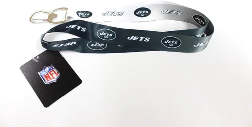 Vista 5 de NFL equipo Ombre Lanyard con mosquetón estilo abridor de botellas y correa de poliéster suave