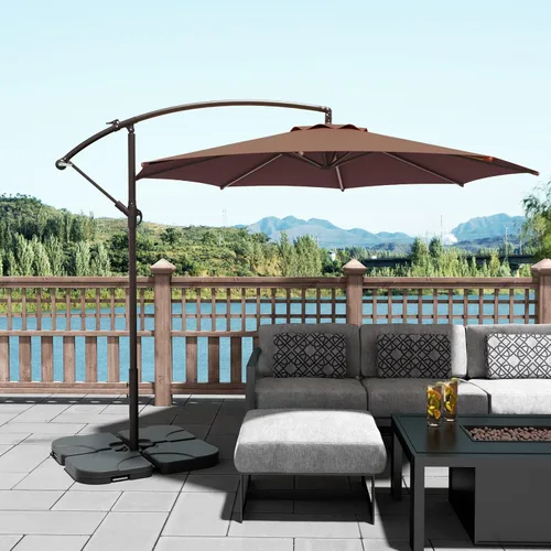 Vista 3 de WestinTrends Julia 10 Ft Cantilever Umbrella Café