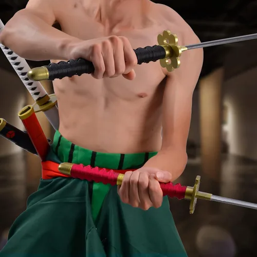 Vista 4 de Anime Sword 41 inch,Zorowado ichimonjiAnime Original Texture,for Role-Playing and Collection, with One Display Stand