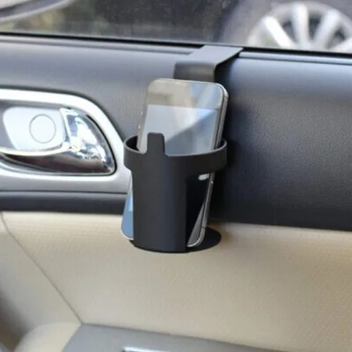 Vista 3 de Portavasos de coche negro Soporte para botella de bebida Soporte para contenedor de gancho para interior de coche camión