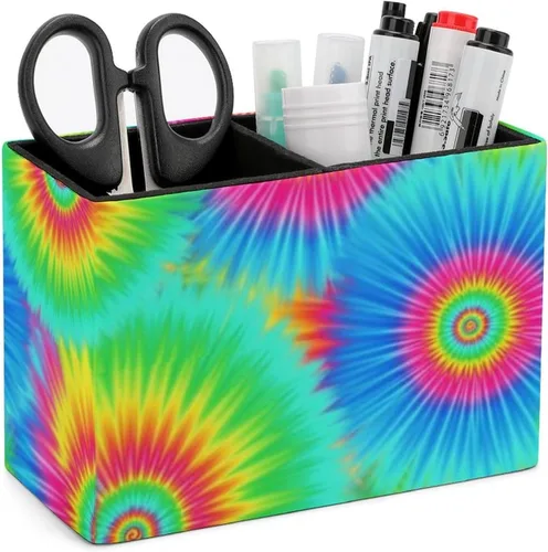 Vista 24 de Desk Organizer Pencil Cups Aztec Red Blue, Convenient Storage for Your Writing Tools