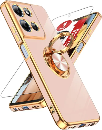 Vista 137 de LeYi Funda para iPhone XR: con Protector de Pantalla de Vidrio Templado [Paquete de 2] Soporte de Anillo Giratorio de 360°, Soporte Magnético
